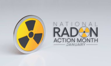 Radon eylem ayı her yıl Ocak ayında izleniyor, evlerdeki ve okullardaki radon için kapalı havayı test ederek herkesi sağlıklarını korumaya teşvik ediyor. 3B Hazırlama