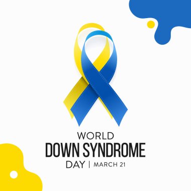 World Down Syndrome day is observed every year on March 21, it is a condition in which a person has an extra chromosome, they are small packages of genes in the body. vector illustration clipart