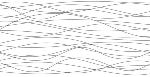 Ručně Kreslené Čáry Abstraktní Vzor Vlna Jednoduchý Hladký Hladký Vzor — Stockový vektor