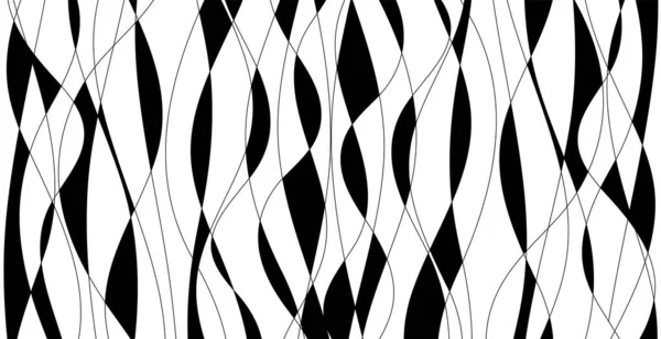 Handgetekende Lijnen Abstract Patroon Golf Eenvoudige Naadloze Gladde Patroon Web — Stockvector
