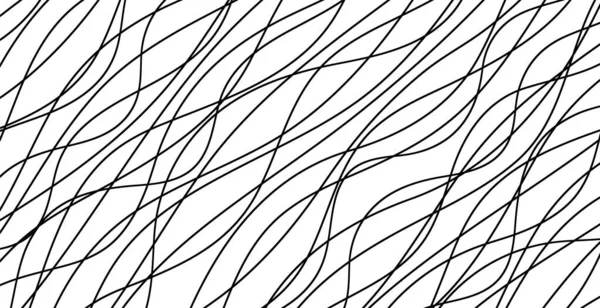 手描き線 アブストラクトパターン波シンプルなシームレスで滑らかなパターン ウェブデザイン グリーティングカード テキスタイル テクノロジーの背景 Eps 10ベクトルのイラスト — ストックベクタ