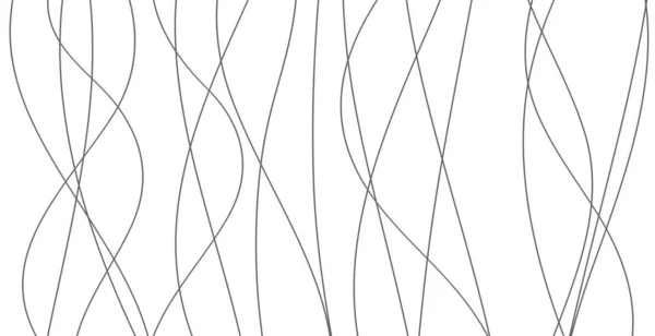 Linhas Desenhadas Mão Abstrato Onda Padrão Simples Sem Costura Padrão — Vetor de Stock