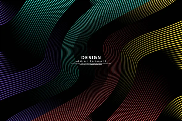 Abstrakte Bunte Linie Wellenhintergrund Streifen Modernes Design Für Ihre Ideen — Stockvektor