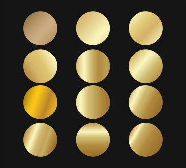 Altın renkli halka. Tasarım için lüks renk seti