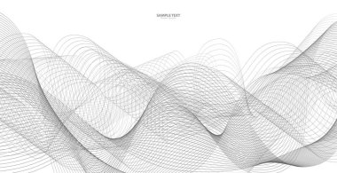 Abstract wavy stripes background isolated. Wave line art, Curved smooth design. Vector illustration EPS 10.