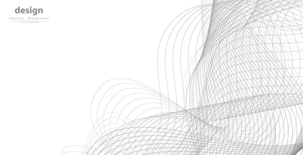Абстрактні Хвилясті Смуги Фону Ізольовані Хвильова Лінія Мистецтва Вигнутий Гладкий — стоковий вектор