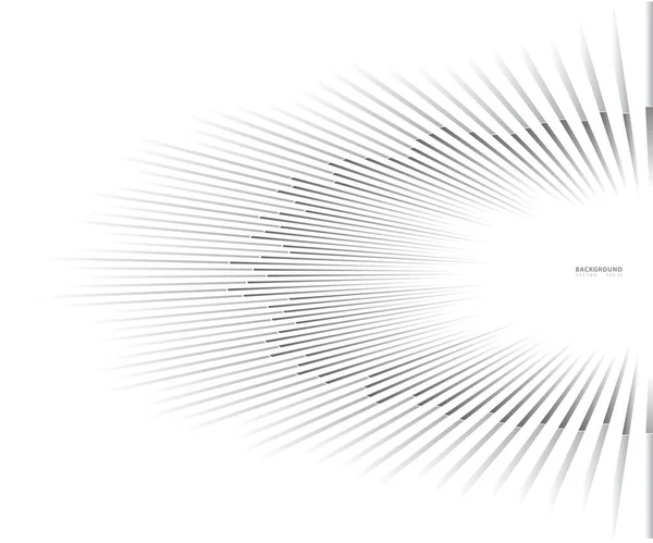 同心円 音波のイラスト 抽象的な円の線のパターン 白黒のグラフィック — ストックベクタ