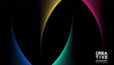 Soyut renkli dalga çizgisi vektör arkaplanı. Fikirleriniz için çizgi eğrisi modern tasarım, afişler, afişler, posterler. Eps10 vektör şablonu.