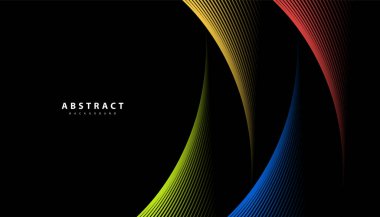 Soyut renkli dalga çizgisi vektör arkaplanı. Fikirleriniz için çizgi eğrisi modern tasarım, afişler, afişler, posterler. Eps10 vektör şablonu.