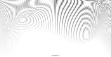 Soyut arkaplan, fikirleriniz için vektör şablonu, monokromatik çizgi dokusu, dalgalı çizgi dokusu