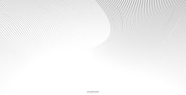 Soyut arkaplan, fikirleriniz için vektör şablonu, monokromatik çizgi dokusu, dalgalı çizgi dokusu