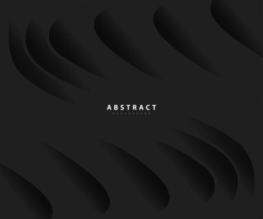 Parlak çizgileri olan soyut siyah arkaplan. Zarif modern tasarım