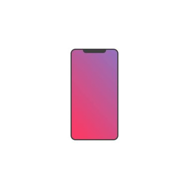 Cep telefonu simgesi. Akıllı telefon sembolü. Vektör illüstrasyon logosu