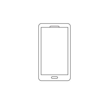 Cep telefonu simgesi. Akıllı telefon sembolü. Vektör illüstrasyon logosu