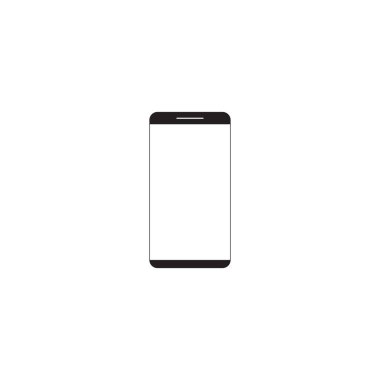 Cep telefonu simgesi. Akıllı telefon sembolü. Vektör illüstrasyon logosu