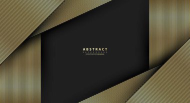 Birinci sınıf bir geçmiş. Soyut lüks model. Altın renkli çizgili arka plan. Soyut altın çizgi dokusu. vektör illüstrasyonu