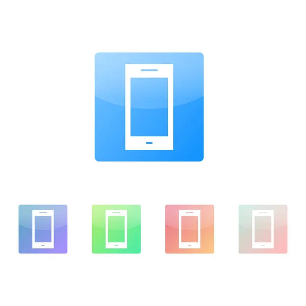 Handy Ikone Smartphone Symbol Logo Zur Vektorillustration — Stockvektor