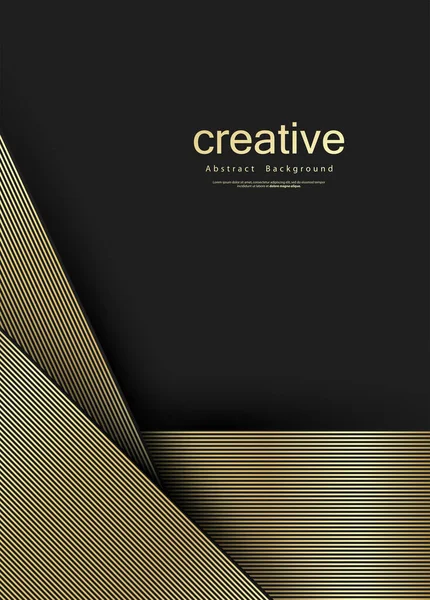 プレミアム背景 抽象的な高級パターン 金色の輝きの縞模様の背景 金線の質感を抽象化 ベクターイラスト — ストックベクタ