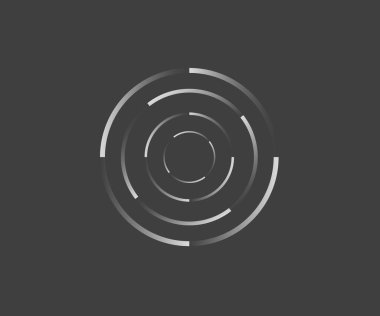 Çember Biçiminde Soyut Çizgiler, Tasarım elemanı, Geometrik şekil, Görüntü için Çizgili sınır çerçevesi, Teknoloji Yuvarlak Logosu, Spiral Vektör İllüstrasyonu