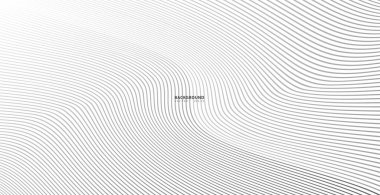 Soyut arkaplan, fikirleriniz için vektör şablonu, monokromatik çizgi dokusu, dalgalı çizgi dokusu