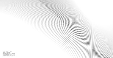 Soyut arkaplan, fikirleriniz için vektör şablonu, monokromatik çizgi dokusu, dalgalı çizgi dokusu