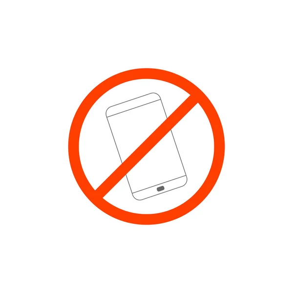 Cell Phone Sign Icon Talking Calling Cell Phone Prohibition — Stok Vektör