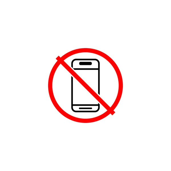 Cell Phone Sign Icon Talking Calling Cell Phone Prohibition — Archivo Imágenes Vectoriales