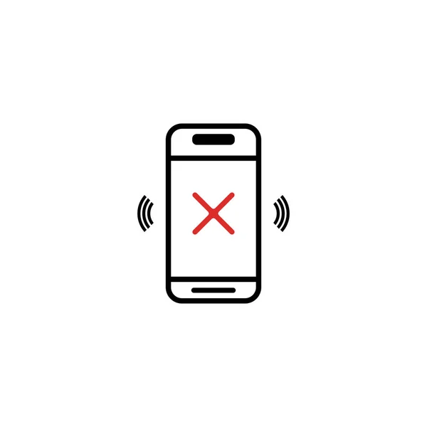 Cell Phone Sign Icon Talking Calling Cell Phone Prohibition — Stockový vektor