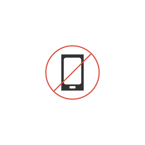 Cell Phone Sign Icon Talking Calling Cell Phone Prohibition — ストックベクタ
