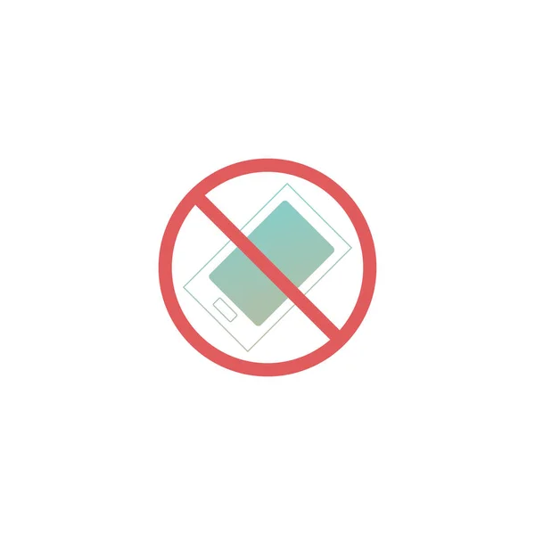 Cell Phone Sign Icon Talking Calling Cell Phone Prohibition — Wektor stockowy