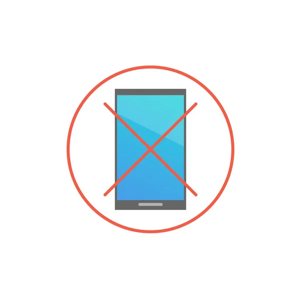 Cell Phone Sign Icon Talking Calling Cell Phone Prohibition — Stockvektor