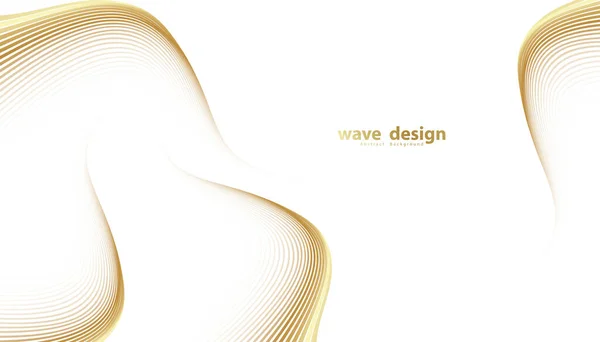 Fond Haut Gamme Modèle Abstrait Luxe Gold Wave Lignes Fond — Image vectorielle