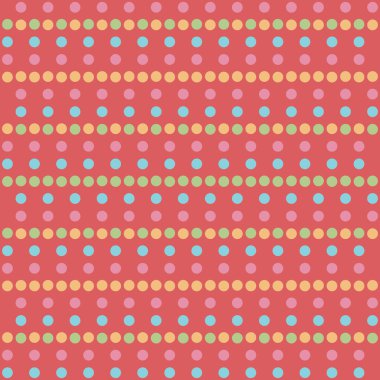 Polka renkli bir arkaplan. Tatil geçmişi, web simgesi, sembol, işaret, romantik düğün, aşk kartı - vektör soyut arkaplan 
