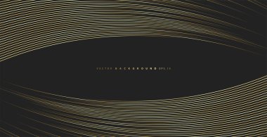 Birinci sınıf bir geçmiş. Soyut lüks model. Altın renkli çizgili arka plan. Soyut altın çizgi dokusu. vektör illüstrasyonu