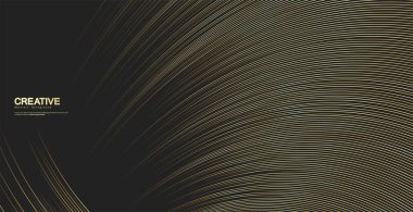 Birinci sınıf bir geçmiş. Soyut lüks model. Altın renkli çizgili arka plan. Soyut altın çizgi dokusu. vektör illüstrasyonu