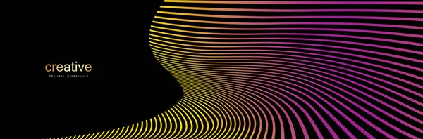 Абстрактний Хвильовий Фон Барвистий Візерунок Лінії Кривої — стоковий вектор