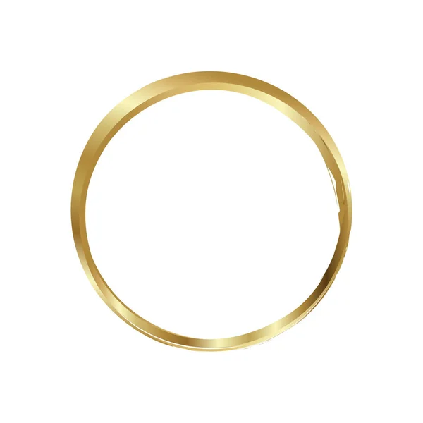 Золота Рамка Кола Лінійний Круглий Геометричний — стоковий вектор