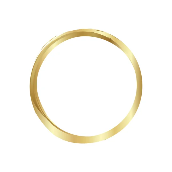 Gouden Cirkel Frame Lijn Rond Geometrisch — Stockvector