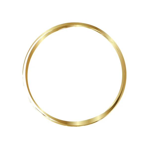 Gouden Cirkel Frame Lijn Rond Geometrisch — Stockvector