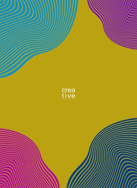 Soyut yuvarlak pastel renk kalıbı. Satır dalga arkaplanı