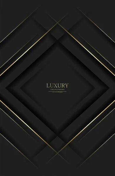 Gold Line Fond Premium Modèle Lauxury Illustration Vectorielle — Image vectorielle