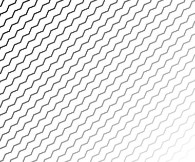Dalga, zigzag çizgileri. Beyaz arka planda siyah dalgalı çizgi. Doku vektörü - illüstrasyon