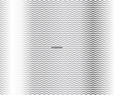 Dalga, zigzag çizgileri. Beyaz arka planda siyah dalgalı çizgi. Doku vektörü - illüstrasyon