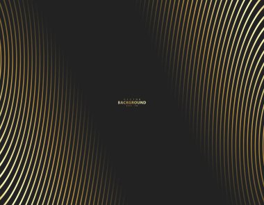 Soyut altın rengi lüks dalga arkaplanı. Tasarımınız için basit bir doku. gradyan arkaplan. Web siteleri, posterler, afişler, EPS10 vektörü için modern dekorasyon