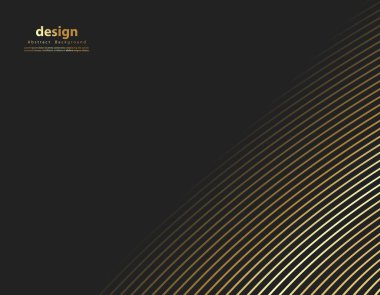 Soyut altın rengi lüks dalga arkaplanı. Tasarımınız için basit bir doku. gradyan arkaplan. Web siteleri, posterler, afişler, EPS10 vektörü için modern dekorasyon