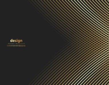 Soyut altın rengi lüks dalga arkaplanı. Tasarımınız için basit bir doku. gradyan arkaplan. Web siteleri, posterler, afişler, EPS10 vektörü için modern dekorasyon