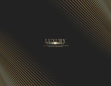 Soyut altın rengi lüks dalga arkaplanı. Tasarımınız için basit bir doku. gradyan arkaplan. Web siteleri, posterler, afişler, EPS10 vektörü için modern dekorasyon