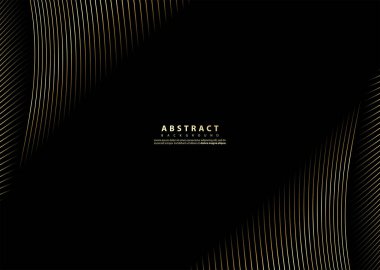 Soyut altın rengi lüks dalga arkaplanı. Tasarımınız için basit bir doku. gradyan arkaplan. Web siteleri, posterler, afişler, EPS10 vektörü için modern dekorasyon