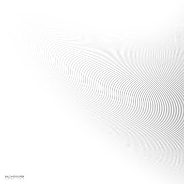 Soyut arkaplan, fikirleriniz için vektör şablonu, monokromatik çizgi dokusu, dalgalı çizgi dokusu