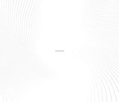 Soyut arkaplan, fikirleriniz için vektör şablonu, monokromatik çizgi dokusu, dalgalı çizgi dokusu